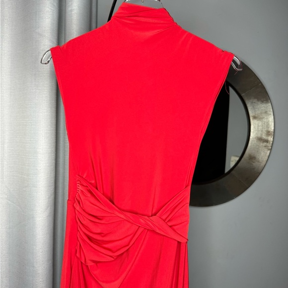 NWT Zara Woman Red Fluid Back Knot Dress Size L Large - Picture 10 of 10